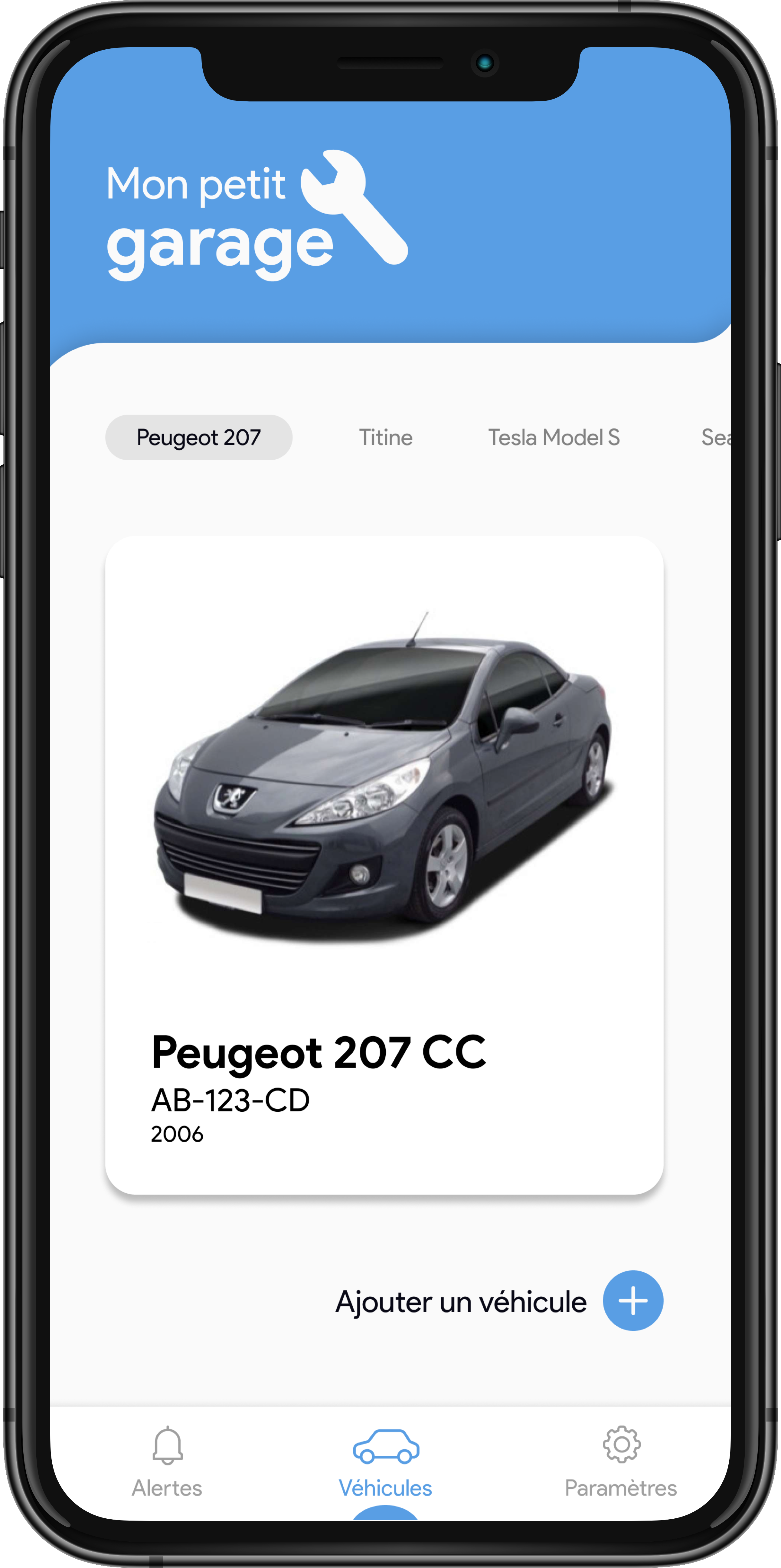 Mockup application home